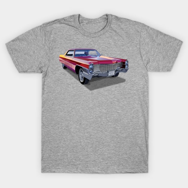 1965 Cadillac Coupe DeVille Classic Car T-Shirt by TheStuffInBetween